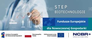 tekst: STEP Biotechnologie FENG, grafika: naukowiec z sekwencją DNA na ekranie